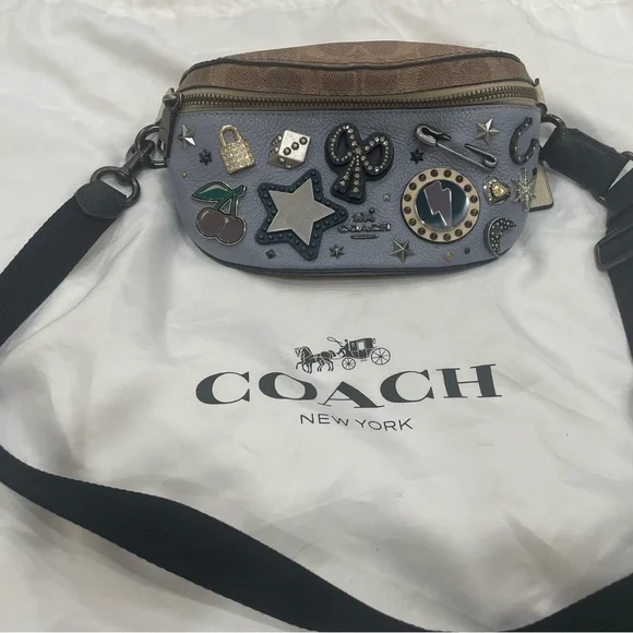 Coach Souvenirs leather Blue Belt Bag - Picture 5 of 7